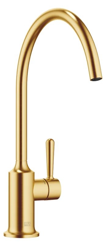 Dornbracht VAIA single lever mixer, high pressure, brushed brass (23kt gold), 33816809-28