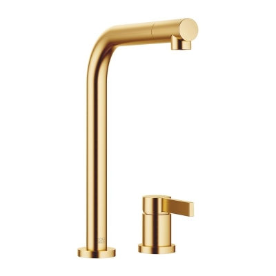 Dornbracht Elio ühe hoovaga segisti, kahe auguga segisti, kõrgsurve, harjatud messing, 32800790-28