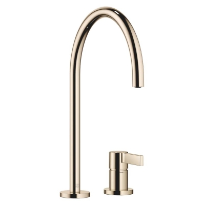 Dornbracht TARA ULTRA single lever mixer, two-hole mixer with individual rosettes, high pressure, champagne, 32815875-47