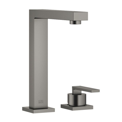 Dornbracht Lot single lever mixer Bar Tap, two-hole mixer with individual rosettes, high pressure, dark platinum brushed, 32805680-99