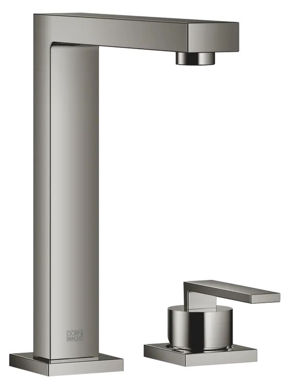 Dornbracht Lot single lever mixer bar tap, two-hole mixer with individual rosettes, high pressure, dark chrome, 32805680-19