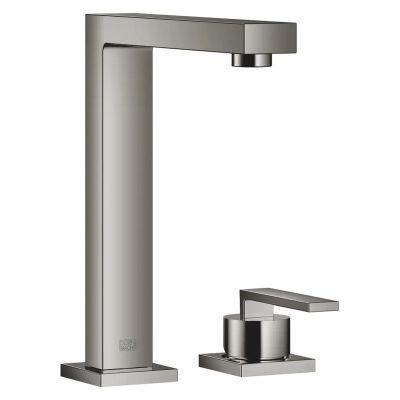 Dornbracht Lot single lever mixer bar tap, two-hole mixer with individual rosettes, high pressure, dark chrome, 32805680-19