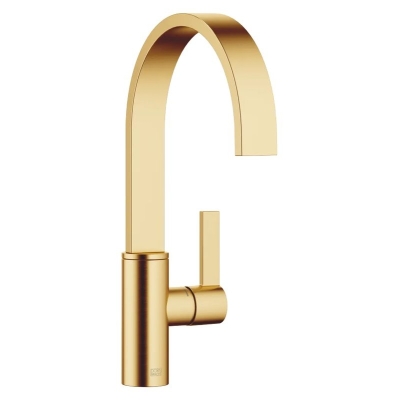 Dornbracht MEM single lever mixer, high pressure, brushed brass (23kt gold), 33800682-28