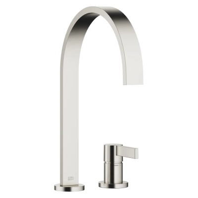 Dornbracht MEM single lever mixer, two-hole mixer with individual rosettes, high pressure, brushed platinum, 32815682-06