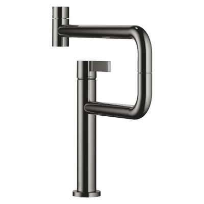Dornbracht Tara Ultra Pivot single lever mixer, high pressure, dark chrome, 33845875-19