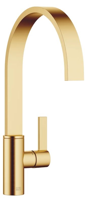 Dornbracht MEM single lever mixer, high pressure, brushed brass (23kt gold), 33815682-28