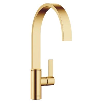 Dornbracht MEM single lever mixer, high pressure, brushed brass (23kt gold), 33815682-28