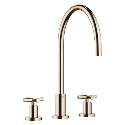Dornbracht Tara three-hole battery, high pressure, champagne (22kt gold), 20815892-47