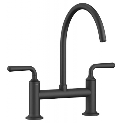 Dornbracht VAIA two-hole bridge mixer for sink/professional shower - matt black, 19815809-33