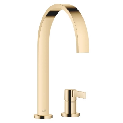 Dornbracht MEM single lever mixer, two-hole mixer with individual rosettes, high pressure, brass, 32815682-09