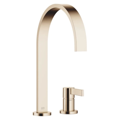 Dornbracht MEM single lever mixer, two-hole mixer with individual rosettes, high pressure, brushed champagne, 32815682-46