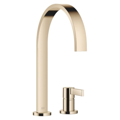 Dornbracht MEM single lever mixer, two-hole mixer with individual rosettes, high pressure, Champagne, 32815682-47