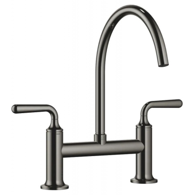 Dornbracht VAIA two-hole bridge mixer for sink/professional shower - Dark Chrome, 19815809-19
