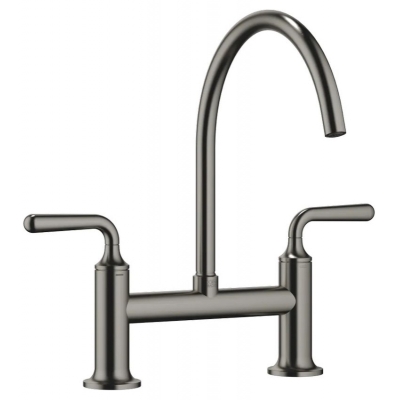 Dornbracht VAIA two-hole bridge mixer for sink/professional shower - brushed dark platinum, 19815809-99