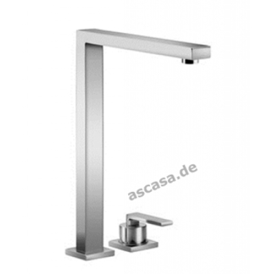 Dornbracht Lot single lever mixer, two-hole mixer with individual rosettes, high pressure, brushed platinum, 32800680-06