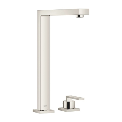Dornbracht Lot single lever mixer, two-hole mixer with individual rosettes, high pressure, platinum, 32800680-08
