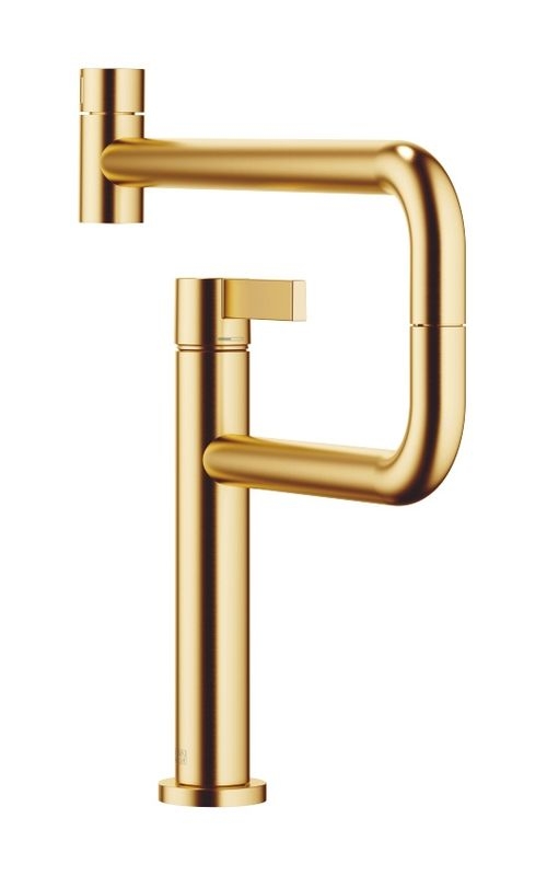 Dornbracht Tara Ultra Pivot single lever mixer, high pressure, brushed brass, 33845875-28