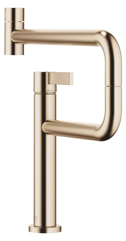 Dornbracht Tara Ultra Pivot single lever mixer, high pressure, brushed champagne (22kt gold), 33845875-46