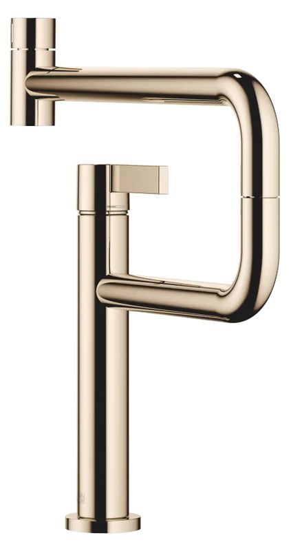 Dornbracht Tara Ultra Pivot single lever mixer, high pressure, champagne (22kt gold), 33845875-47