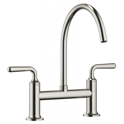Dornbracht VAIA two-hole bridge mixer for sink/professional shower - brushed platinum, 19815809-06