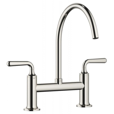 Dornbracht VAIA two-hole bridge mixer for rinse/professional shower - platinum, 19815809-08
