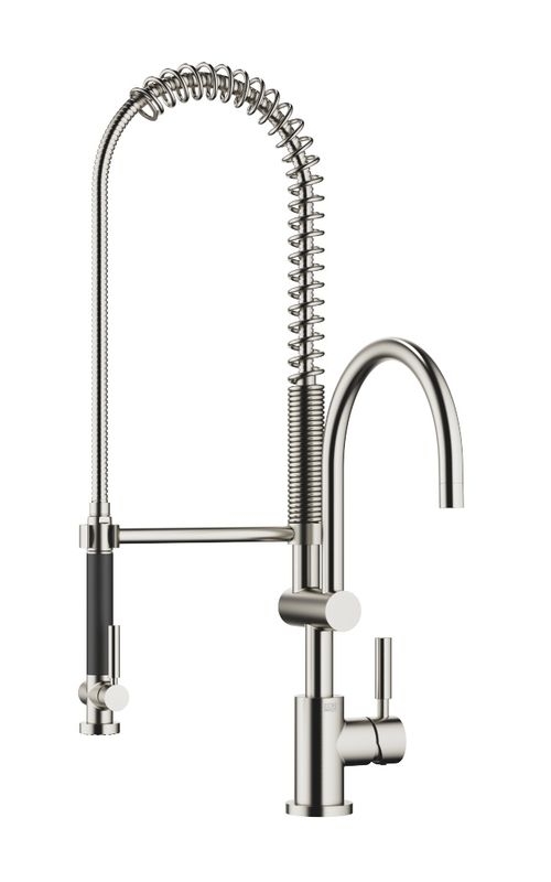 Dornbracht Tara Classic однорычажный смеситель с маятниковым душем Professional, высокое давление, матовая платина, 33880888-06
