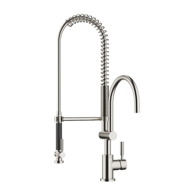 Dornbracht Tara Classic single lever mixer with pendulum shower professional, high pressure, brushed platinum, 33880888-06