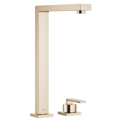 Dornbracht Lot single lever mixer, two-hole mixer with individual rosettes, high pressure, brushed champagne, 32800680-46