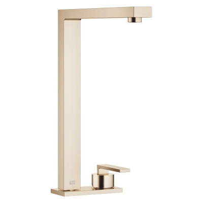 Dornbracht Lot single lever mixer, two-hole mixer with cover plate, high pressure, brushed champagne, 32843680-46