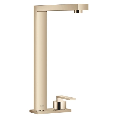 Dornbracht Lot single lever mixer, two-hole mixer with cover plate, high pressure, Champagne, 32843680-47