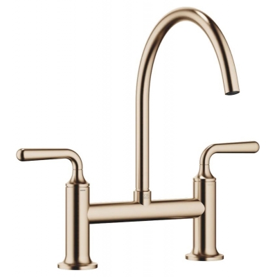 Dornbracht VAIA two-hole bridge mixer for sink/professional shower - brushed champagne, 19815809-46