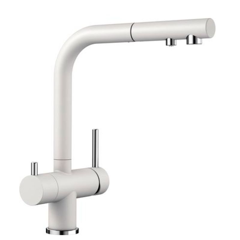 Blanco Fontas-S II, high-pressure pull-out hose shower, Silgranit look, silgranit white, 525204