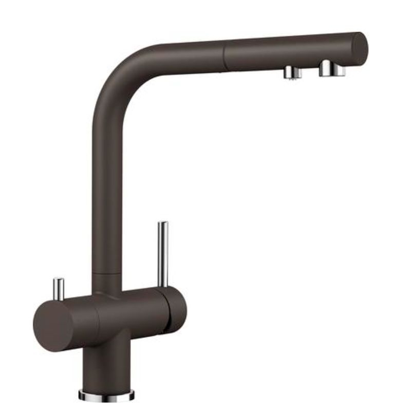 Blanco Fontas-S II, high-pressure pull-out hose shower, Silgranit look, cafe, 525205