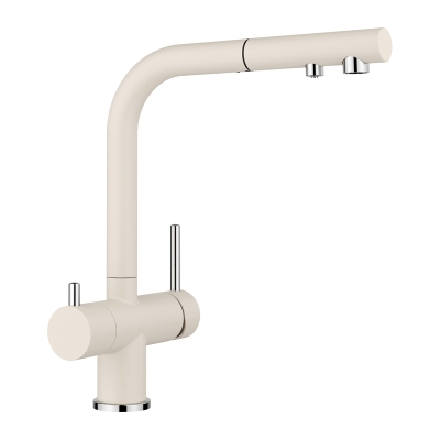 Blanco Fontas-S II, kõrgsurve väljatõmmatav voolik dušš, Silgranit välimus, pehme valge, 526947