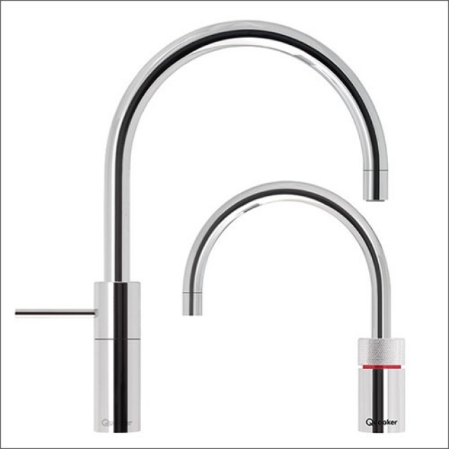 Смесители Quooker Nordic Round Twin, COMBI, блестящий хром, 22NRCHRTT, ГАРАНТИЯ 7 ЛЕТ