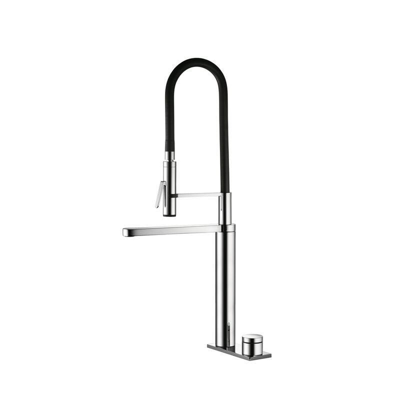 KWC Ono touch light Pro 1, single lever mixer chrome, high pressure hose shower, 5022264