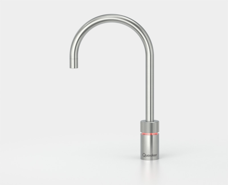 Quooker Nordic Round single tap, COMBI and Cube *incl. FILTER*, solid stainless steel, 7 YEAR WARRANTY, 22NRRVSCUBE2