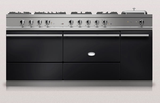 Lacanche Sully 1800-D Modern, cooking station, 180.5 cm, color noir, with 5 year guarantee!