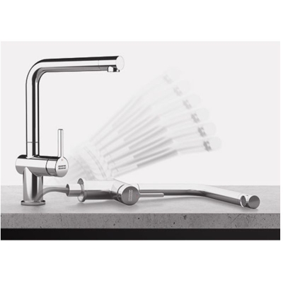 Franke Active L Window fixed spout single lever mixer, high pressure, chrome, 115.0653.390