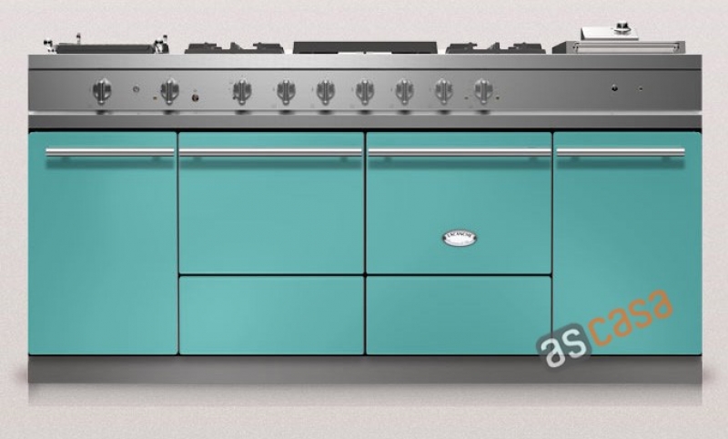 Lacanche Cluny 1800 Modern, cooking station, 180.5 cm, color coral blue, with 5 year guarantee!