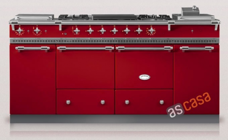 Lacanche Cluny 1800 Classic, cooking station, 180.5 cm, color cherry red, with 5 year guarantee!