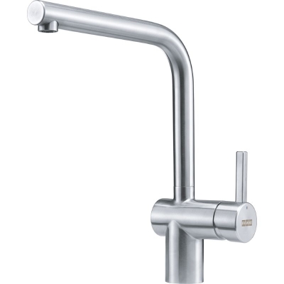 Franke Atlas Neo Window fixed spout single lever mixer, low pressure, stainless steel, front window fitting, 115.0521.437, 12166