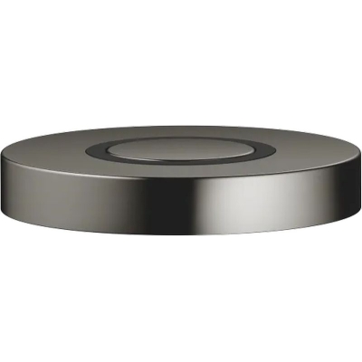 Dornbracht Air Switch control button for garbage shredder, round, dark chrome, 10713970-19