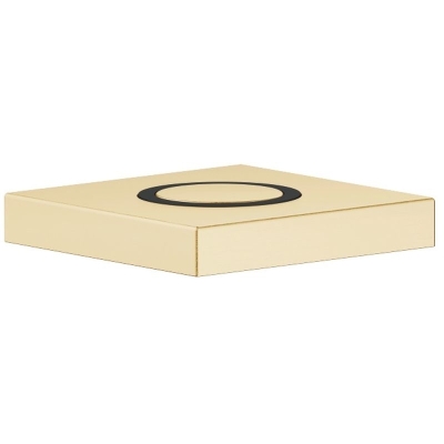 Dornbracht Air Switch control button for garbage shredder, square, brushed brass, 10714970-28