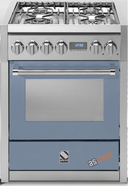 Steel Genesi 70, range cooker, 70 cm, Combisteam, color Celeste, G7S-4CE, with 5 year guarantee!