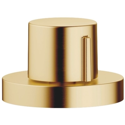 Dornbracht eccentric actuation with round rosette, with rotary knob, brushed brass, 10710970-28