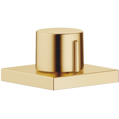 Dornbracht eccentric actuation with rotary knob, (square rosette) brushed brass, 10711970-28