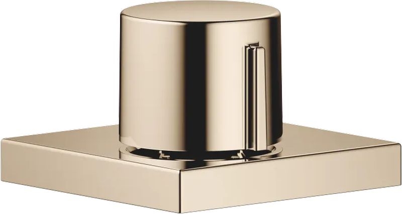 Dornbracht eccentric actuation with square rosette, with rotary knob, champagne (22kt gold), 10711970-47