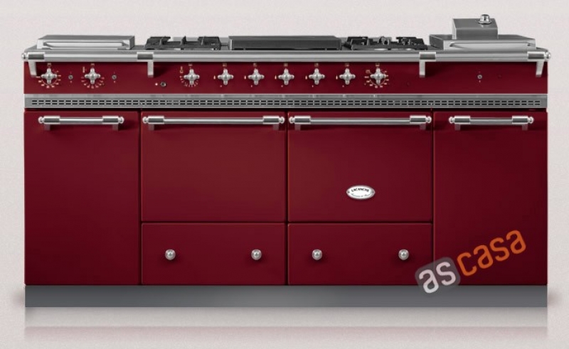 Lacanche Cluny 1800 Classic, cooking station, 180.5 cm, color burgundy, with 5 year guarantee!