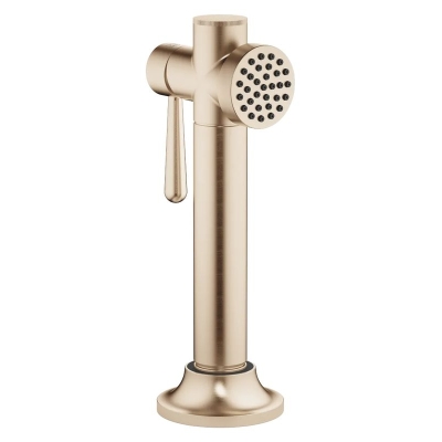 Dornbracht fittings accessories, VAIA flush shower set with round rosette, brushed champagne, 27718809-46